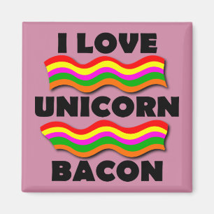 Unicorn Bacon Funny Fridge Magnet Refrigerator