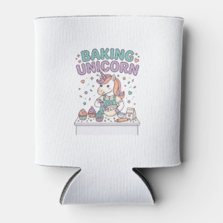 Unicorn Baking Unicorn Trendy Product Graphic_1 Can Cooler