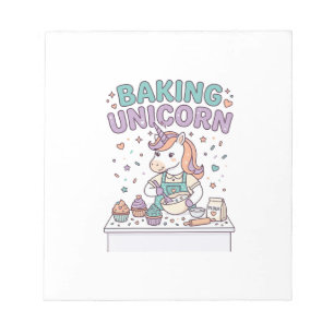 Unicorn Baking Unicorn Trendy Product Graphic_1 Notepad
