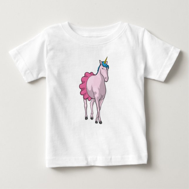 Unicorn Ballerina Ballet Baby T-Shirt (Front)