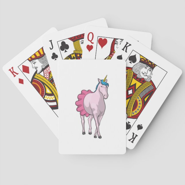 Unicorn Ballerina Ballet Playing Cards (Back)
