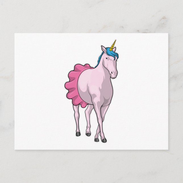 Unicorn Ballerina Ballet Postcard (Front)