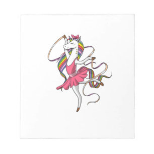 Unicorn Ballerina Rainbow Ballet Dancer Women Girl Notepad