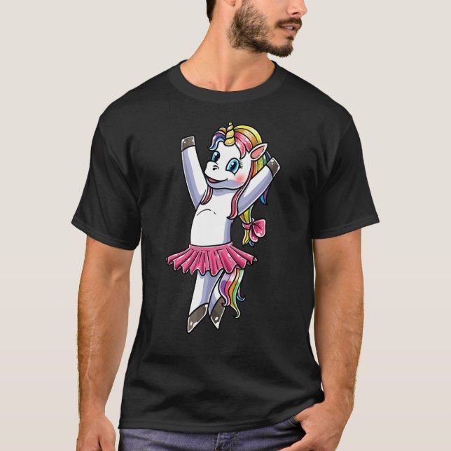 Unicorn Ballet Dance Ballerina Dancing Danseuse  2 T-Shirt (Front)