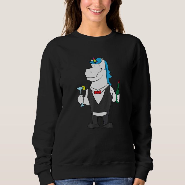 Unicorn Barkeeper  Bartending Sweatshirt (Front)