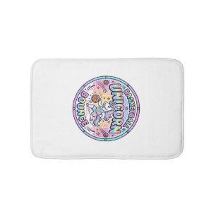 Unicorn Basketball Unicorn Bounce Funny Shirt Grap Bath Mat
