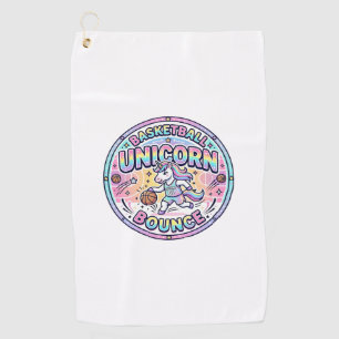 Unicorn Basketball Unicorn Bounce Funny Shirt Grap Golf Towel
