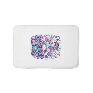 Unicorn Bass Drop Unicorn Gift Idea Typography Des Bath Mat