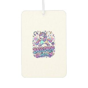 Unicorn Bass Drop Unicorn Gift Idea Typography Des Car Air Freshener