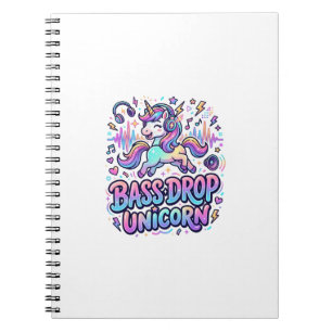 Unicorn Bass Drop Unicorn Gift Idea Typography Des Notebook