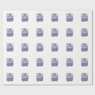 Unicorn Bass Drop Unicorn Gift Idea Typography Des Wrapping Paper