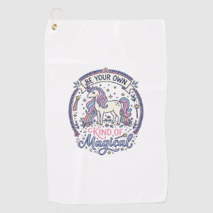 Unicorn Be Your Own Kind of Magical Playful Cute G Golf Towel
