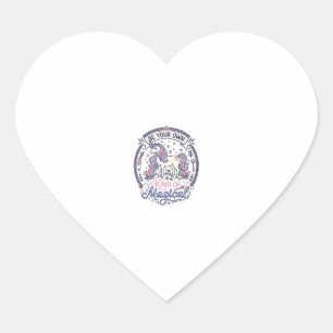 Unicorn Be Your Own Kind of Magical Playful Cute G Heart Sticker