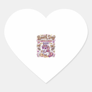 Unicorn Beach Day Unicorn Babe Stylish Zazzle Desi Heart Sticker