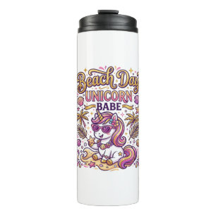 Unicorn Beach Day Unicorn Babe Stylish Zazzle Desi Thermal Tumbler
