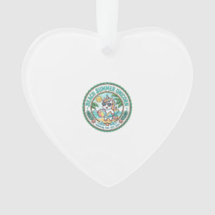 Unicorn Beach Summer Unicorn POD Ready Apparel Gra Ornament