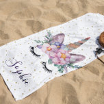 Unicorn Beach Towel | Unicorn Face<br><div class="desc">Make a splash at the beach or pool with our adorable unicorn face beach towel. To make it extra special, personalise it with a name. Add your custom wording to this design by using the "Edit this design template" boxes on the right hand side of the item, or click the...</div>