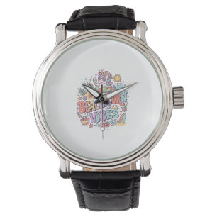Unicorn Beachicorn Vibes Whimsical White Backgroun Watch