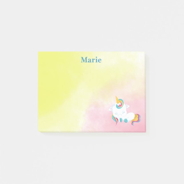 Unicorn Beauty Sleeping Post-it Notes (Front)