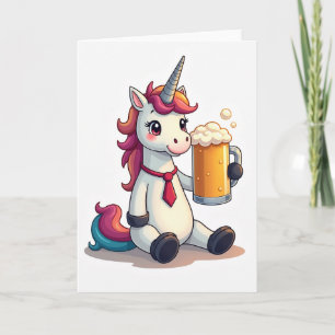 Unicorn Beer Cheers Funny Card