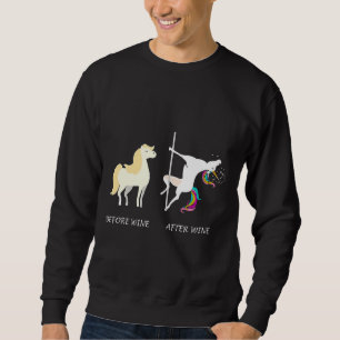 Unicorn Before Wine After Wine  58 Sweatshirt