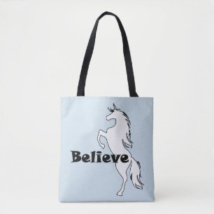 Unicorn Believe Design - Custom All-Over-Print Tot Tote Bag