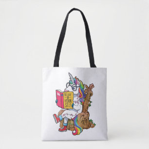 Unicorn Believe In Yourself Motivational Book Love Tote Bag