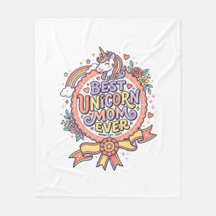 Unicorn Best Unicorn Mum Ever Whimsical Zazzle Des Fleece Blanket