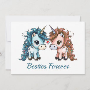 Unicorn Besties Forever Holiday Card