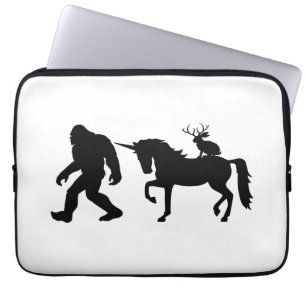 Unicorn, Bigfoot, Jackalope Laptop Sleeve