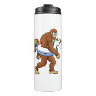 Unicorn Bigfoot Sasquatch Pool Party Boys Girls Fu Thermal Tumbler
