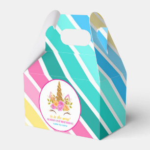 Unicorn Birthday 1st Birthday Party Favour Box