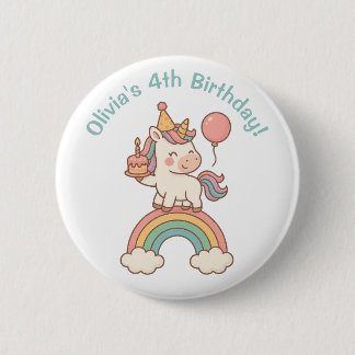 Unicorn Birthday 6 Cm Round Badge