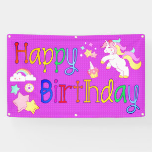 Unicorn Birthday Banner