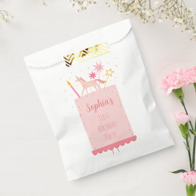Unicorn Birthday Cake Favour Bag (Sealed)