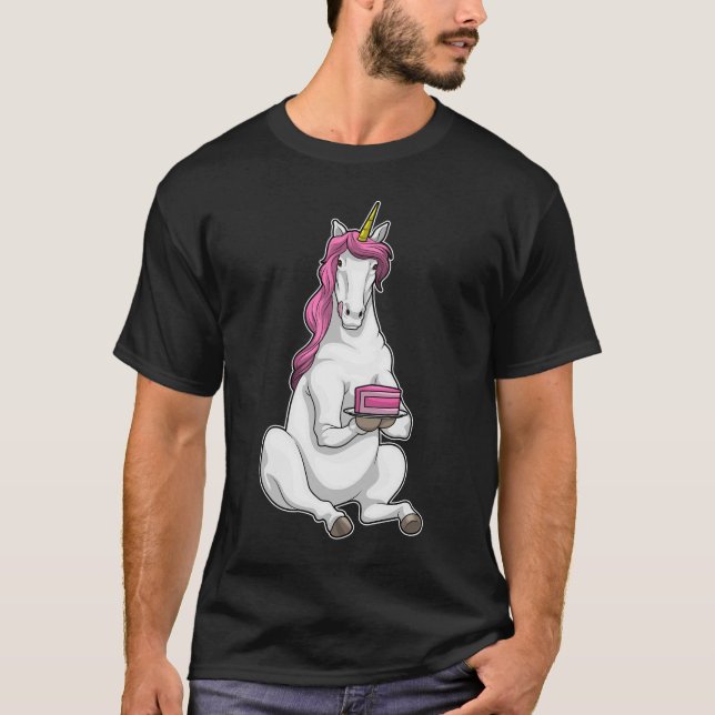 Unicorn Birthday Cake T-Shirt (Front)