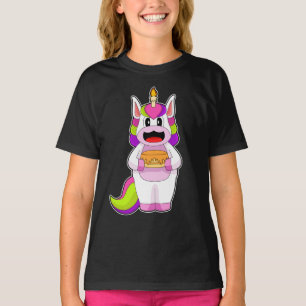 Unicorn Birthday Candle Cake T-Shirt