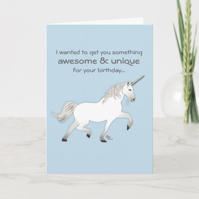 Unicorn Birthday Card (Front)