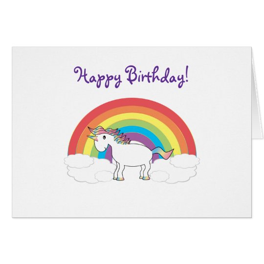 Unicorn birthday card