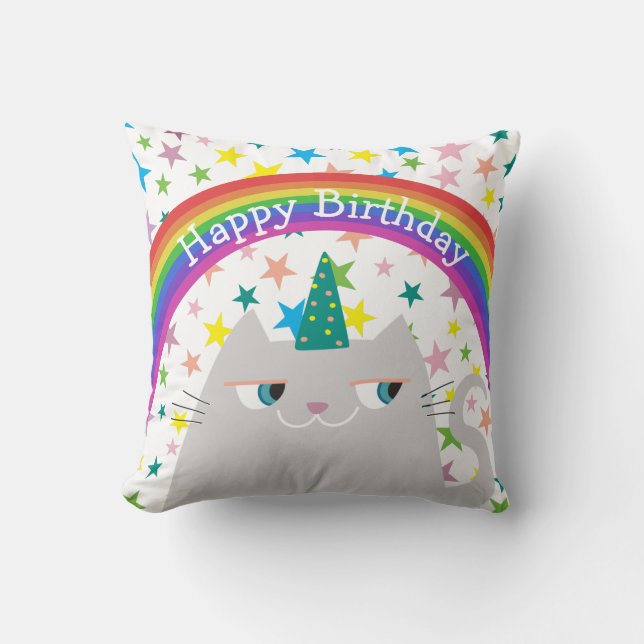 Unicorn Birthday Cushion (Front)
