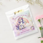 Unicorn Birthday Girl Purple Gold Rainbow  Favour Bag<br><div class="desc">Spread gratitude and joy with our 'Unicorn Birthday Girl Purple Gold Rainbow Favour Bags!' The perfect finishing touch to express your appreciation. Shop now and add a touch of sweetness to your thank-you gifts!</div>