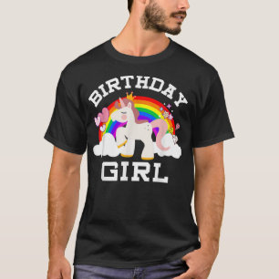 Unicorn Birthday Girl Rainbow Fantasy Fairy Tale T-Shirt