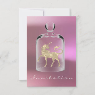 Unicorn Birthday Girls Night Out Party Mauve Spark Invitation