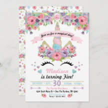 Unicorn Birthday Invitation
