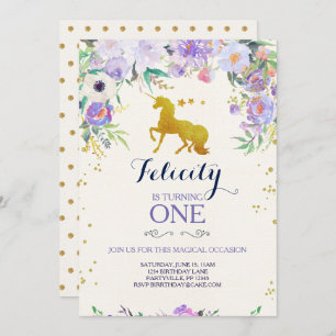 Unicorn Birthday Invitation