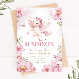Unicorn Birthday Invitation