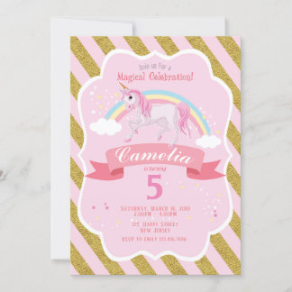Unicorn Birthday Invitation