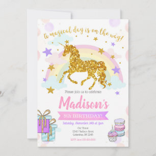 Unicorn Birthday Invitation / Magical Party