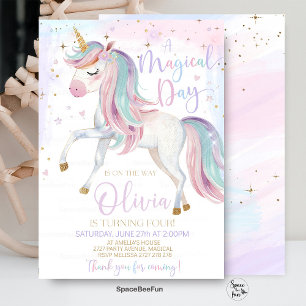 Unicorn Birthday Invitation Party ☆★ ☆★ ☆★ ☆★ ☆★ 4