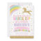 Unicorn Birthday Invitation Pink Gold Unicorn